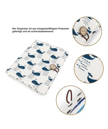 AVH Enterprise 2-in-1 Diaper Bag for Boys & Girls - Compact Organizer with Ample Space (Whale Design) - Perfect for On-the-Go Parents - Buy Online on GoSupps.com