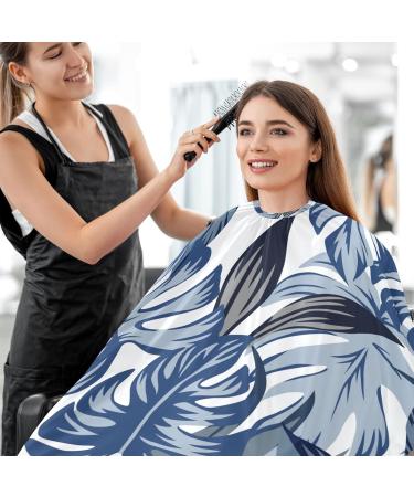 Waterproof Barber Cape - Blue Leaf & Cheetah Haircut Bib for Men & Women | Unisex Hair Cutting Cape - Buy Online on GoSupps.com