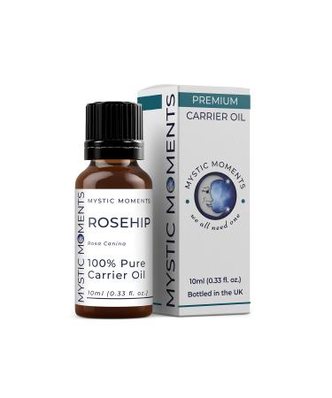 Mystic Moments |Hagebuch carrier oil 10 ml - pure and natural oil Perfect for hair face nails aromatherapy massage and oil dilution vegan GMO