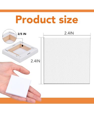 ESRICH Mini Stretched Canvas 20 Pack - Small 2.4x2.4 inch 100% Cotton Art Canvases for Kids & Professionals - Ideal for Acrylics, Oils, Painting Supplies - 2/5'' Profile, Primed - 20 Pack - Buy Online on GoSupps.com