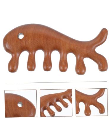 Orfofe Fish-Shaped Wooden Massage Comb | No Static Scalp Massager for Curly Hair - Buy Online on GoSupps.com