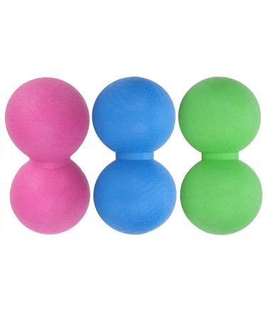 Verdant Touch Massage Ball Peanut Massage Ball Silicone Yoga Training Fascia Muscle Relaxation Fitness Equipment Rose Red Green Blue