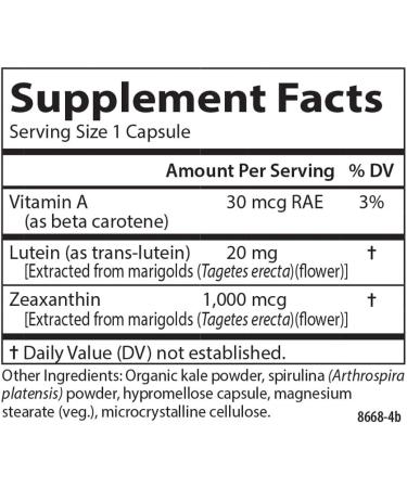 Carlson - Lutein & Greens 20 mg Vision Support & Eye Function Antioxidant 30 Vegetarian Capsules 30 Count (Pack of 1) - Buy Online on GoSupps.com