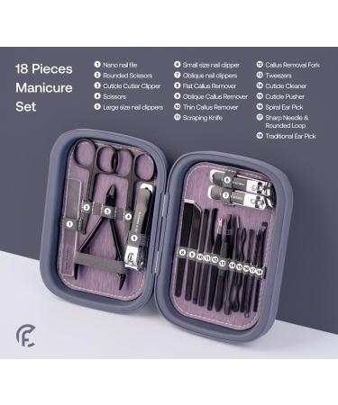 CAELYN & FRANCIS 18Pcs Manicure Set - Nail Clippers for Men & Women - Royal Blue - Ideal Gift for Wife, Girlfriend, and Parents - Buy Online on GoSupps.com