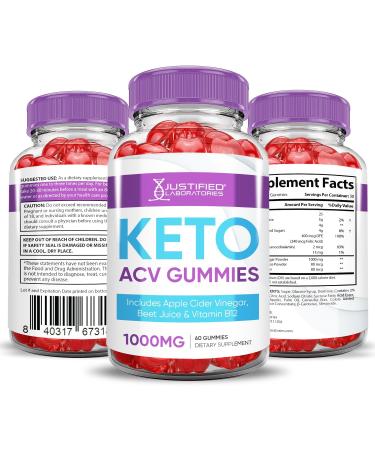 Keto ACV Gummies 1000mg - 3 Pack | Advanced Support with Pomegranate & Beet Juice | Vegan Non-GMO 180 Gummies - Buy Online on GoSupps.com
