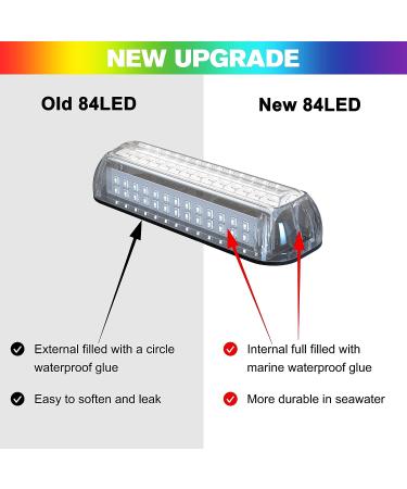 HUSUKU SOOP3 Plus (New) 84LED 180 Unique Design Upgraded Waterproof Stainless Steel Underwater Boat Light - Blue - Buy Online on GoSupps.com