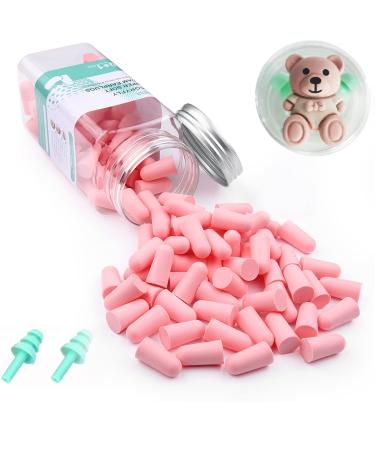 VeoryFly Soft Foam Ear Plugs for Sleep 122 Pcs 38 dB Highest SNR Ear Plugs for Sleeping Noise Cancelling Reusable Comfortable Hearing Protection Foam Earplugs for Sleep Snoring Work Lound Noise Pink