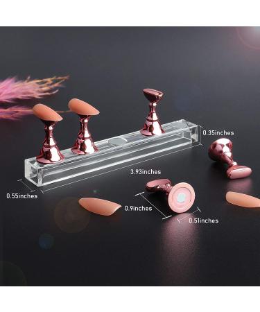 Justotry 2 Set Pink Nail Stand - Press On Nails Display & Tips Holder for Beginners | Acrylic Nail Accessories & DIY Manicure Tool - Buy Online on GoSupps.com
