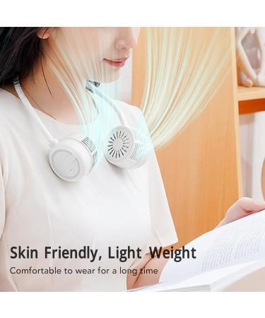 Portable Neck Fan - Rechargeable USB Leafless Cooling Fan for Outdoor Sports & Travel | Hands-Free Personal Air Circulation - Buy Online on GoSupps.com