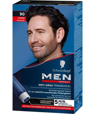 handle Men Perfect Antigray color gel 90 black 2 x 80 ml hair color for men hides gray hair antigray tint for a naturallooking result 80 ml 2er Pack - Buy Online on GoSupps.com