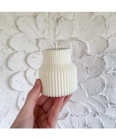 TOPYS Striped Pillar Candle Mold - Geometric Abstract Decorative Silicone Mold for Aromatherapy Candle and Soap Making - Buy Online on GoSupps.com