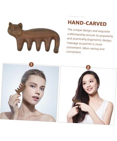Beaupretty 1st Kitten Gr ner Sandelwood Comb - Face & Scalp Massage Brush for Ultimate Relaxation | International Shipping Available - Buy Online on GoSupps.com