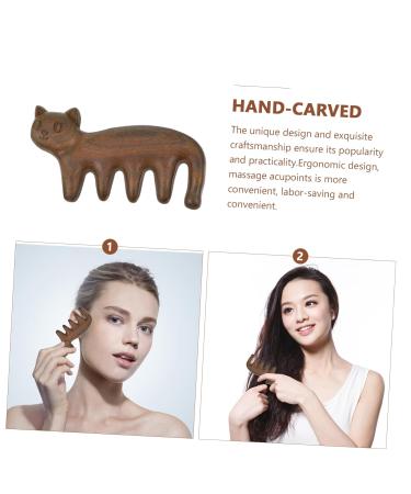Magiclulu Haircongs 3 STK: Green Sandalwood Comb & Face Massager - Acupuncture Tool for Scalp & Head Massage - Buy Online on GoSupps.com