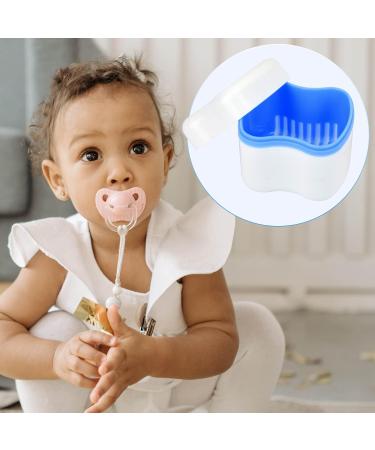 Denture Box Retainer Case Denture Storage Bath Box Denture Holder Box Cleaning Box Lightweight and Portable Cleaning Box with Filter (L Blue) L Blue - Buy Online on GoSupps.com