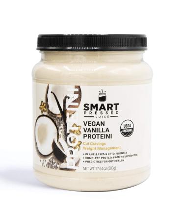 SMART Pressed Juice Vegan Vanilla Proteini | Organic Protein Powder | Clean Lean Plant Based Protein Shake | Best Detox Smoothie with No Added Fillers | Made in The USA | 20 Servings Vanilla 20 Servings (Pack of 1)