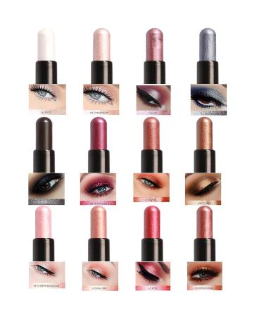 12 Colors Long Lasting Eyeshadow Pencil - Versatile Makeup Tool for Flawless Looks - Buy Online on GoSupps.com