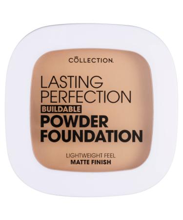 Collection Cosmetics Lasting Perfection Buildable Powder Foundation Medium Coverage Lightweight Feel Matte Finish Biscuit 7.5g