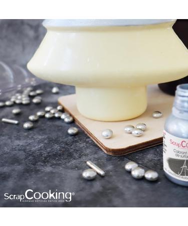  ScrapCooking ScrapCooking - Silver Chocolate Pearls 60g - Edible Dragees - Sugar Pearls with Chocolate Center - For Desserts Cakes and Cupcakes - Christmas Birthday - Silver - 7477 - Buy Online on GoSupps.com
