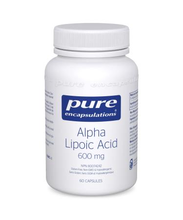 Pure Encapsulations Alpha Lipoic Acid 600 mg - ALA Supplement for Antioxidants Cardiovascular Health & Carbohydrate Support - Premium Alpha Lipoic Acid - 60 Capsules