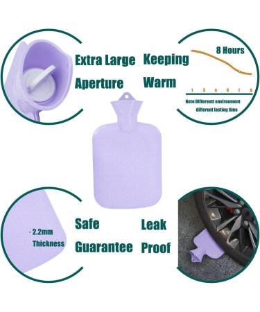 Purple Love Form Hot Water Bottle 1000ml PVC Water Bag with Warm Pouch and Waist Warmer Cover for Neck, Shoulder, Back, Legs, and Waist - Buy Online on GoSupps.com