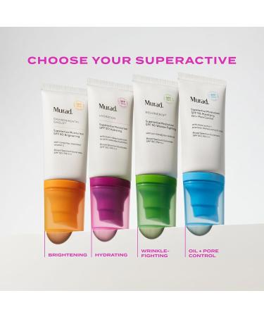 Murad Superactive Hydrating Moisturizer SPF 50 - Dewy Hydration Facial Suncreen Supercharged with Hyaluronic Acid For Plump and Bouncy Skin - 1.7FL Oz - Buy Online on GoSupps.com