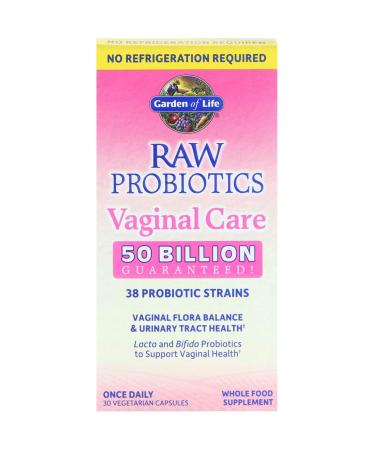 Raw Probiotics Vaginal Care 30 Vegetarian Capsules - Garden of Life promote yeast balance vaginal and urinary tract health.