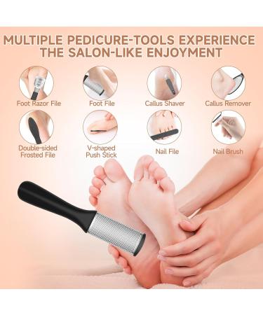 Rechargeable Electric Callus Remover - Waterproof Pedi Foot Care Tool for Hard Cracked Skin - Portable Electronic Foot File Kit (Black - Buy Online on GoSupps.com
