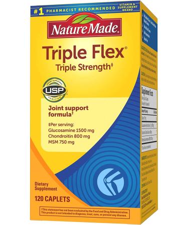 Nature Made Triple Flex Triple Strength - 120 Caplets for Joint Health - Buy Online on GoSupps.com