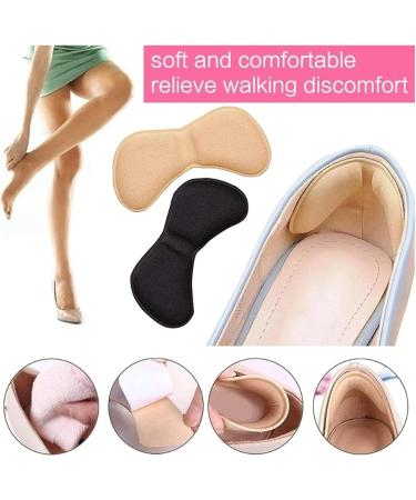 10 Pairs Heel Insoles - Adjustable Adhesive Sponge Cushion Pads for High Heels | Foot Care for Men & Women - Black - Buy Online on GoSupps.com