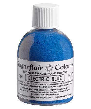 Sugarflair Electric Blue Edible Glitter Sugar Sprinkles - for Cake Decorating Sprinkle on Cakes Cupcakes Treats Desserts Ice Cream and Deserts - 100g