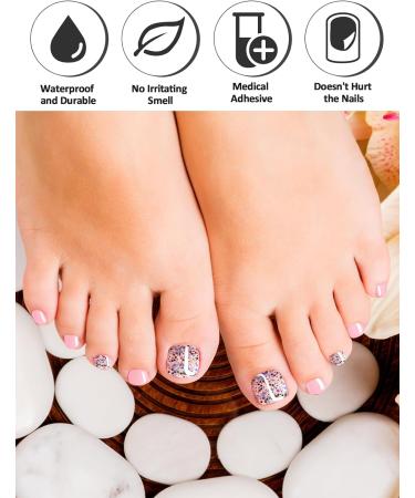 EBANKU 32 PCS Gel Toeail Strips with Nail File and Stick - Semi Cured Full Wraps for Toenails (UV/LED Lamp Required) - Buy Online on GoSupps.com