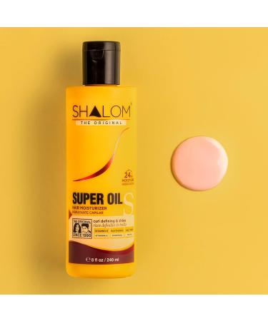 SHALOM Hair Moisturizer Super Oil with Vitamin E & Panthenol 8 fl oz - Restores & Moisturizes for Healthy, Shiny Hair - Salt Free - Buy Online on GoSupps.com