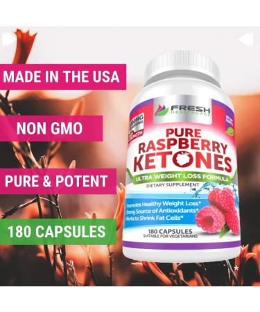 100% Pure Raspberry Ketones Max 1000mg - 3 Month Supply - Weight Loss Supplement - Energy Boost - 180 Capsules - Buy Online on GoSupps.com