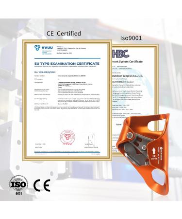 Newdoar CE-Certified Climbing Breast Ascender | Vertical Cable Climbing Equipment for 8-13mm Rope - Perfect for Tree Climbing and Climbing Enthusiasts - Buy Online on GoSupps.com