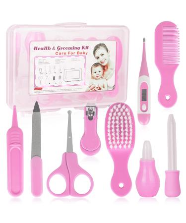 Baby Healthcare and Grooming Kit RoseFlower 9 in 1 Newborn Essentials Nursery Care Set with Toothbrush Nail Clipper File Nose Cleaner Nasal Aspirator - Baby Item for Infant Toddlers Boys Girls Kids #10