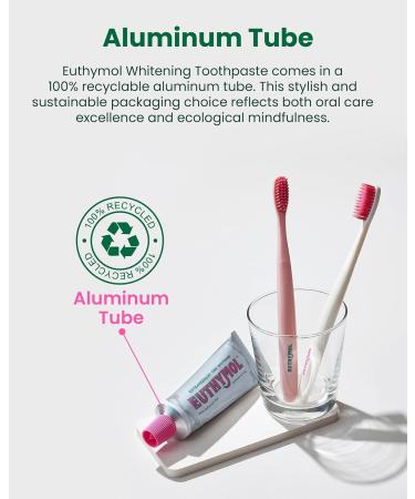 EUTHYMOL Whitening Toothpaste (3.7fl oz) - Stain Removal in 2 Weeks Long-Lasting Freshness for Sensitive Gum & Teeth. Bad Breath Cavity Prevention. Recyclable Aluminum Tube Pack of 1 - Buy Online on GoSupps.com