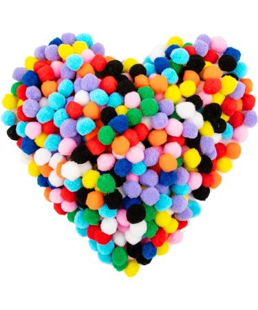 300 Pieces 1 Inch Assorted Pom Poms  Craft Pom Pom Balls  Colorful Pompoms for DIY Creative Crafts Decorations  Kids Craft Project