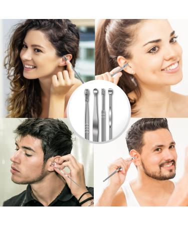 Stainless Steel Ear Pick Earwax Removal Tool Kit - 6 Pcs with Cleaning Brush and Storage Box - Buy Online on GoSupps.com