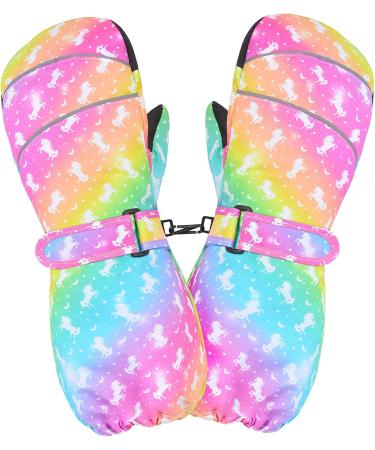 PAMAID Kids Ski Mittens - Waterproof Winter Gloves for Girls 3-8 Years - Buy Online on GoSupps.com