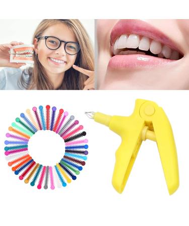 Orthodontic Braces Kit - Ligature Gun Tools with Multicolor Elastic Rubber Bands (1040 Pcs) - Yellow - Buy Online on GoSupps.com
