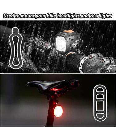 Feliciay 11-Piece Bicycle Stretch Rubber Rings - 360 Adjustable LED Bike Light Holder & Bracket - Buy Online on GoSupps.com