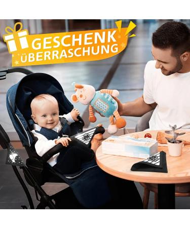 4 Universal Security Reflectors for Strollers - Velcro Fasteners | Sweet Babies & Clouds Moon Star Motif - Buy Online on GoSupps.com