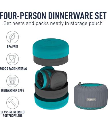 Sea to Summit Delta Light 4-Person Camp Dinnerware Set - Lightweight and Durable - Buy Online on GoSupps.com
