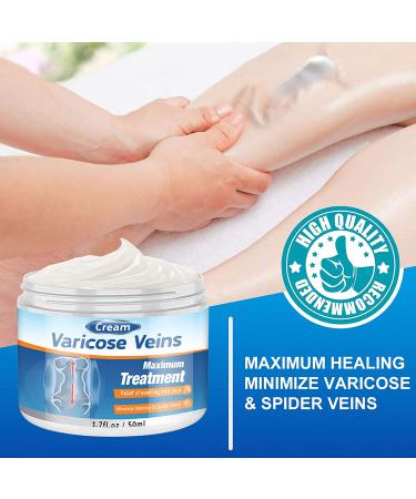Varicose Veins Cream - Effective Treatment for Leg Relief, Phlebitis & Circulation Improvement (1.7 Fl Oz) - Buy Online on GoSupps.com