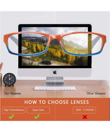 COJWIS 6 Pack Blue Light Filter Reading Glasses for Women - Spring Hinge UV Protection Multicolored 1.5x Magnification - Glare-Free Vision Aid - Buy Online on GoSupps.com