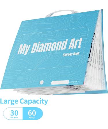 ARTDOT A3 Diamond Painting Storage Book | 30 Pocket Portfolio Folder for Accessories (16.9x12.4in) - Buy Online on GoSupps.com