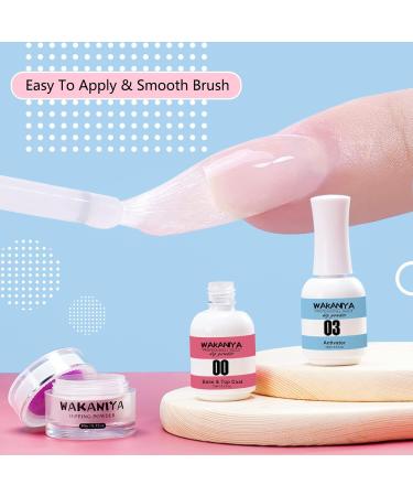 Dipping Powder 2 in 1 Essentials Kit | Base & Top Coat + Activator | 2x15ml Liquid Set for Nail Art | Professional Dip Manicure System - International Shipping Available - Buy Online on GoSupps.com