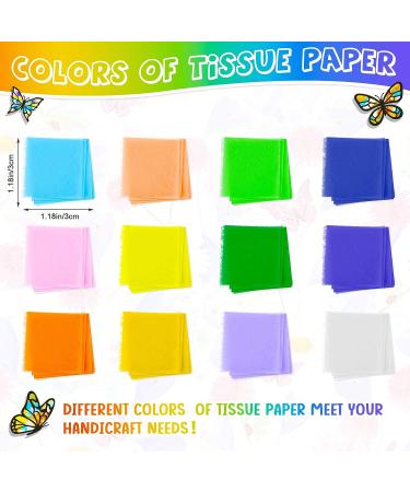 9-Piece Butterfly Suncatcher Craft Kit with 12 Colors Tissue Paper - Kid-Friendly DIY Window Art & Party Favors - Buy Online on GoSupps.com
