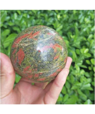 Natural Sphere Natural Green Flower Crystal Quartz Epidote Stone Ball Sphere 1pc for Decoration Gift Decoration feng Shui. 60-70mm - Buy Online on GoSupps.com