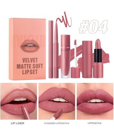  Generisch Matte lipstick and lip liner set 3-pack of long-lasting water-resistant velvety lip liners - Buy Online on GoSupps.com